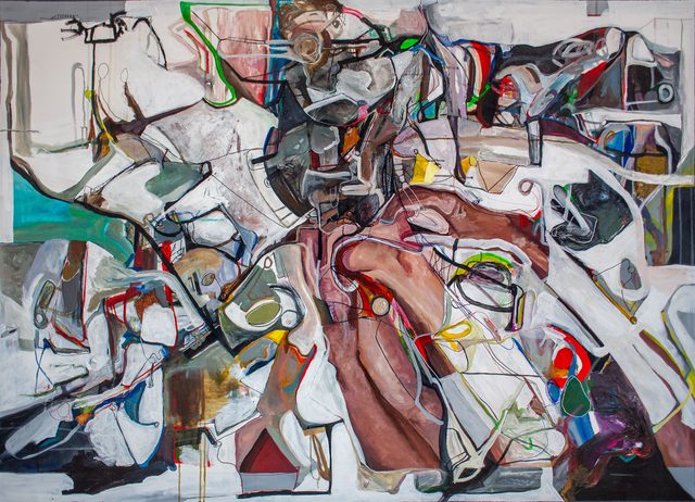 Alex Fischer, Tethered to the Sun, 2008, 48×66″, acrylic on canvas